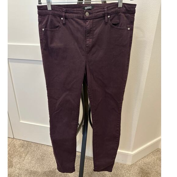 Buffalo David Bitton Hanna Women's Size 12 w32 Dark Plum High Rise Skinny Jeans - Picture 1 of 6